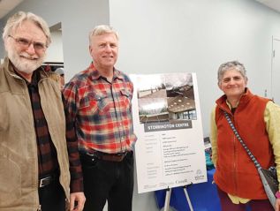 Members of the architectural firm who worked on the Centre, Bruce Downey, David Downey and architect Mikaela Hughes